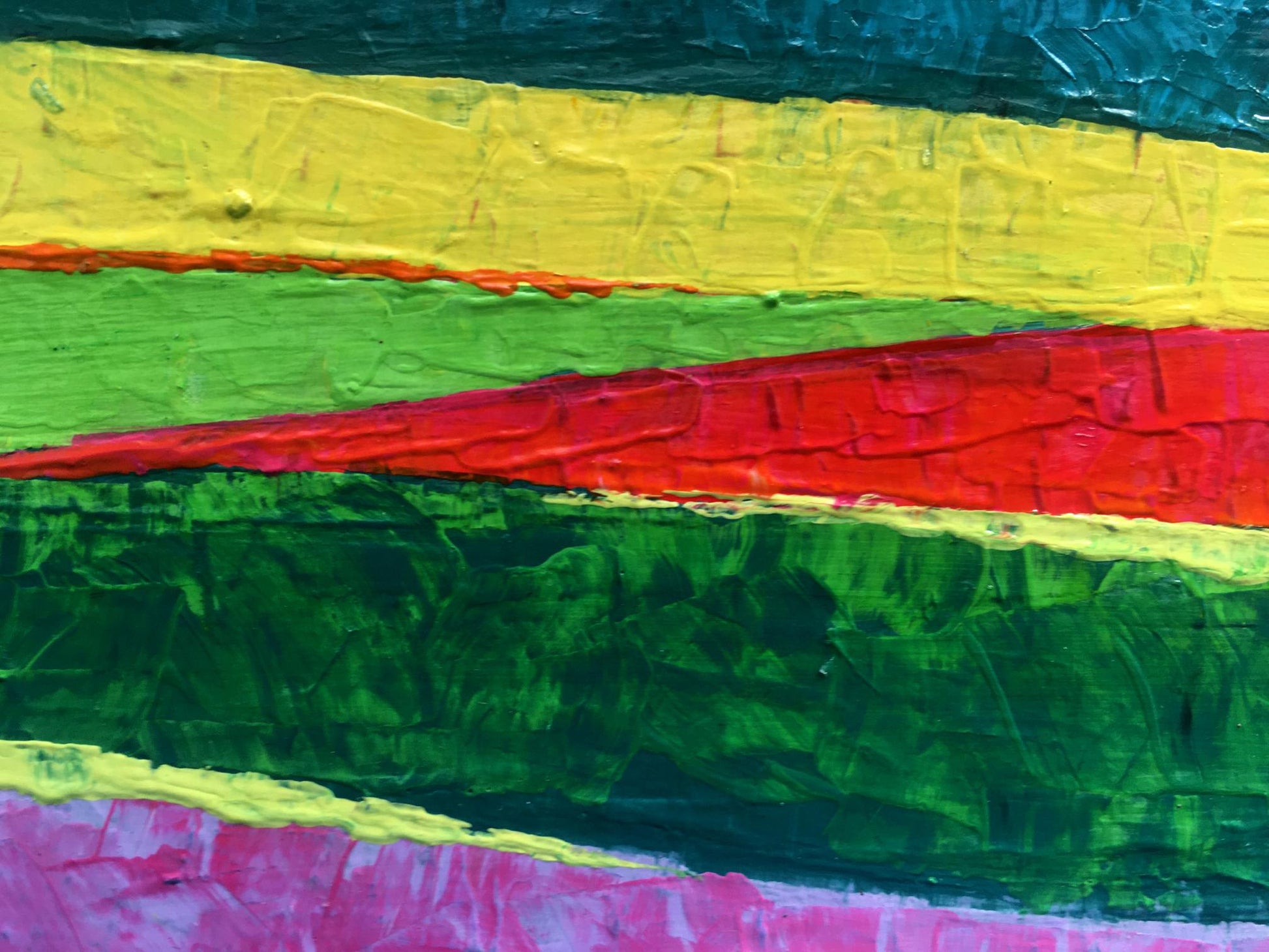 Vibrant oil painting Sunny day among mountains by V. Zadorozhnya