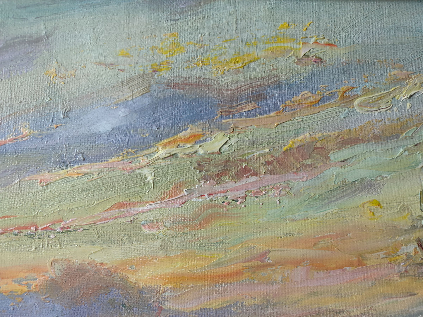 Oil PaintingEvening Nature Landscape 
