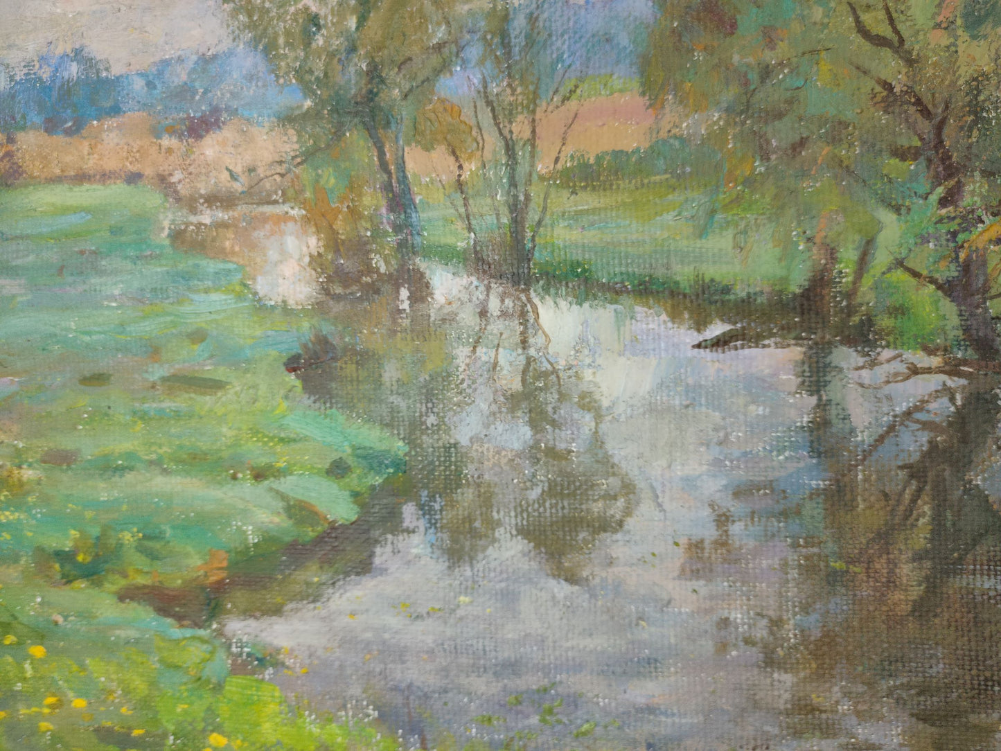 Oil Painting Summer Nature Landscape 