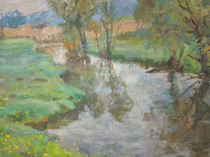 Oil Painting Summer Nature Landscape 