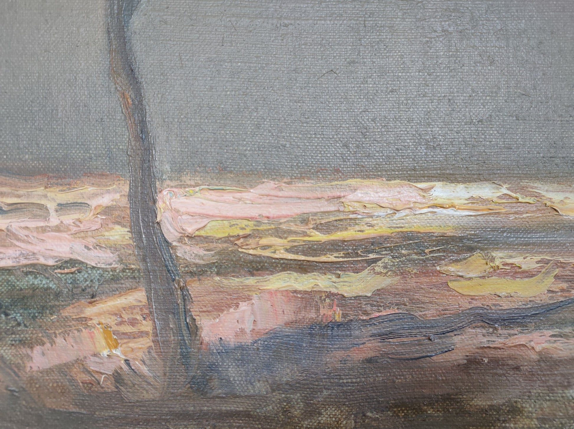 Oil Painting Village Nature Landscape 