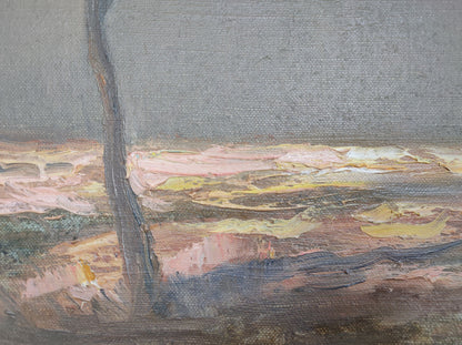 Oil Painting Village Nature Landscape 