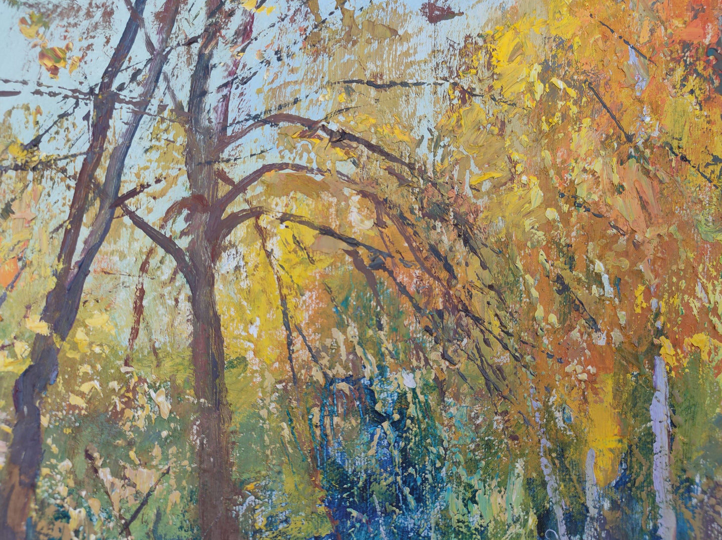 Oil Painting Autumn Nature Landscape 