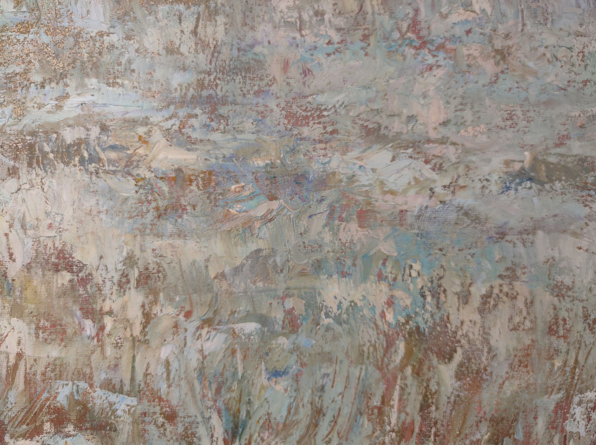 Oil Painting Winter Nature Landscape 