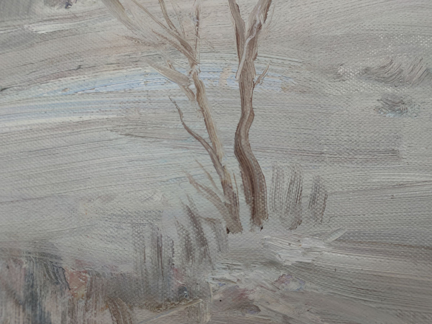 V. V. Mishurovsky's oil rendition of a winter road