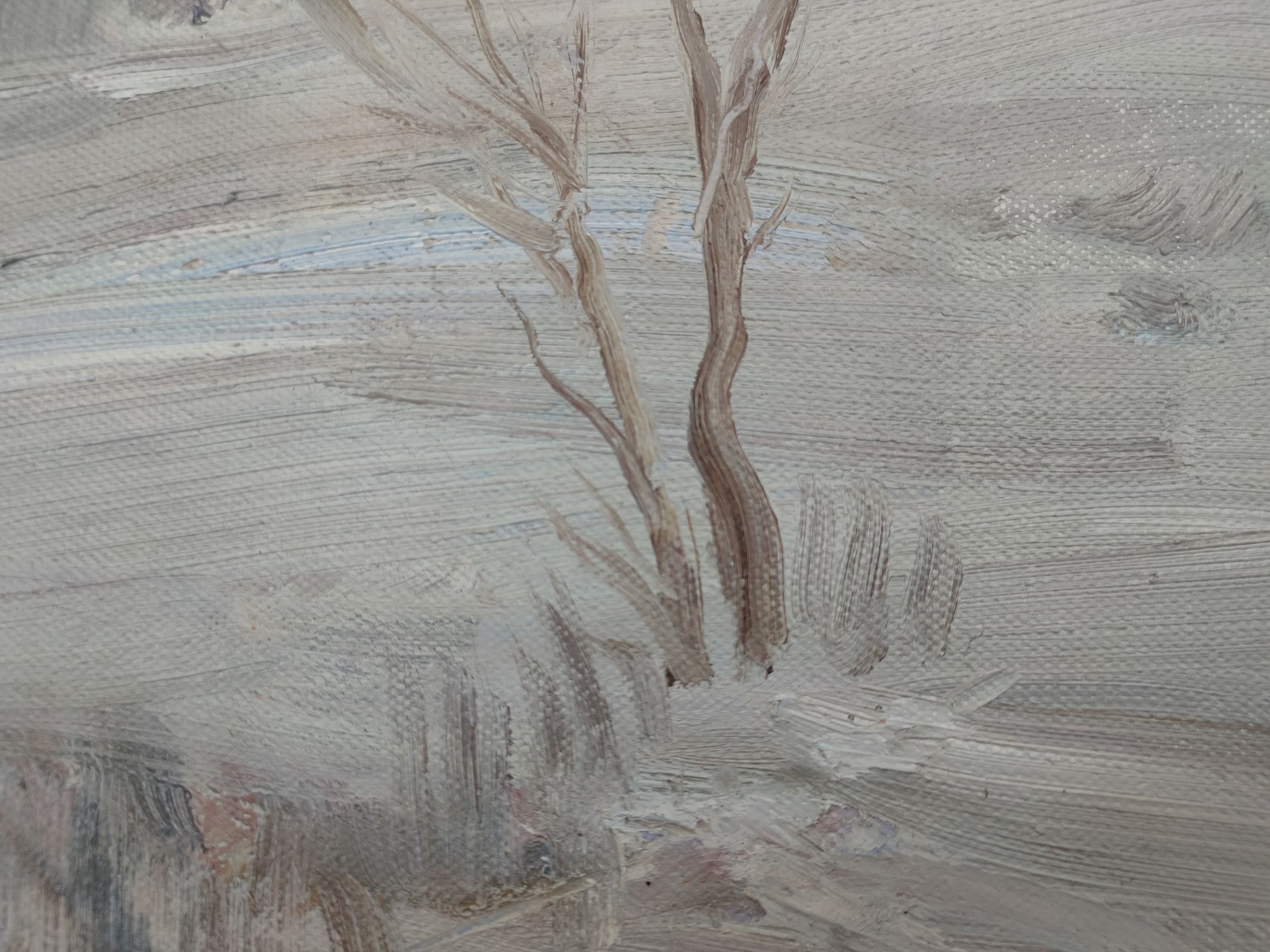 V. V. Mishurovsky's oil rendition of a winter road