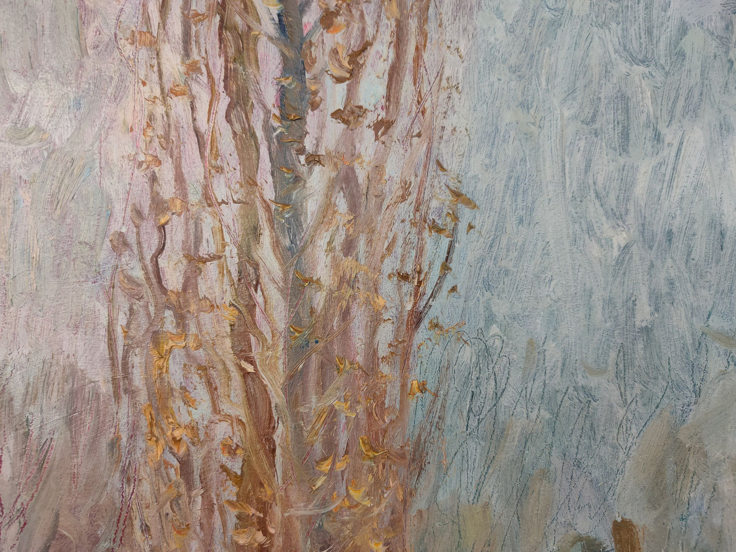 Oil Painting Village Nature Landscape 