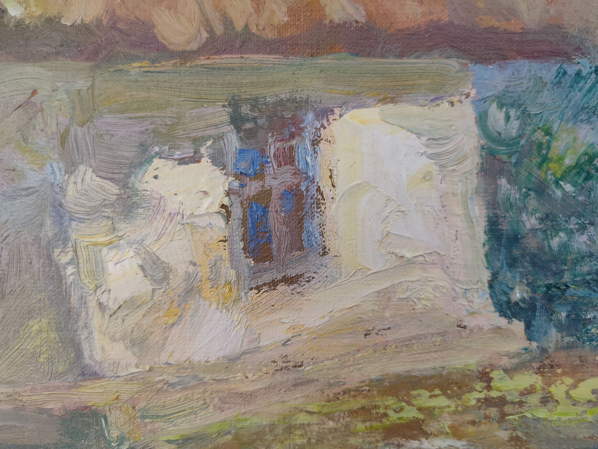 Oil Painting Village Landscape 