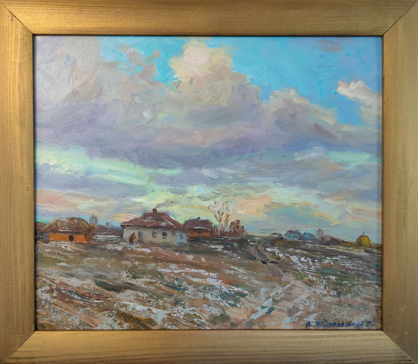 Oil painting Early winter morning Mishurovsky V. V.