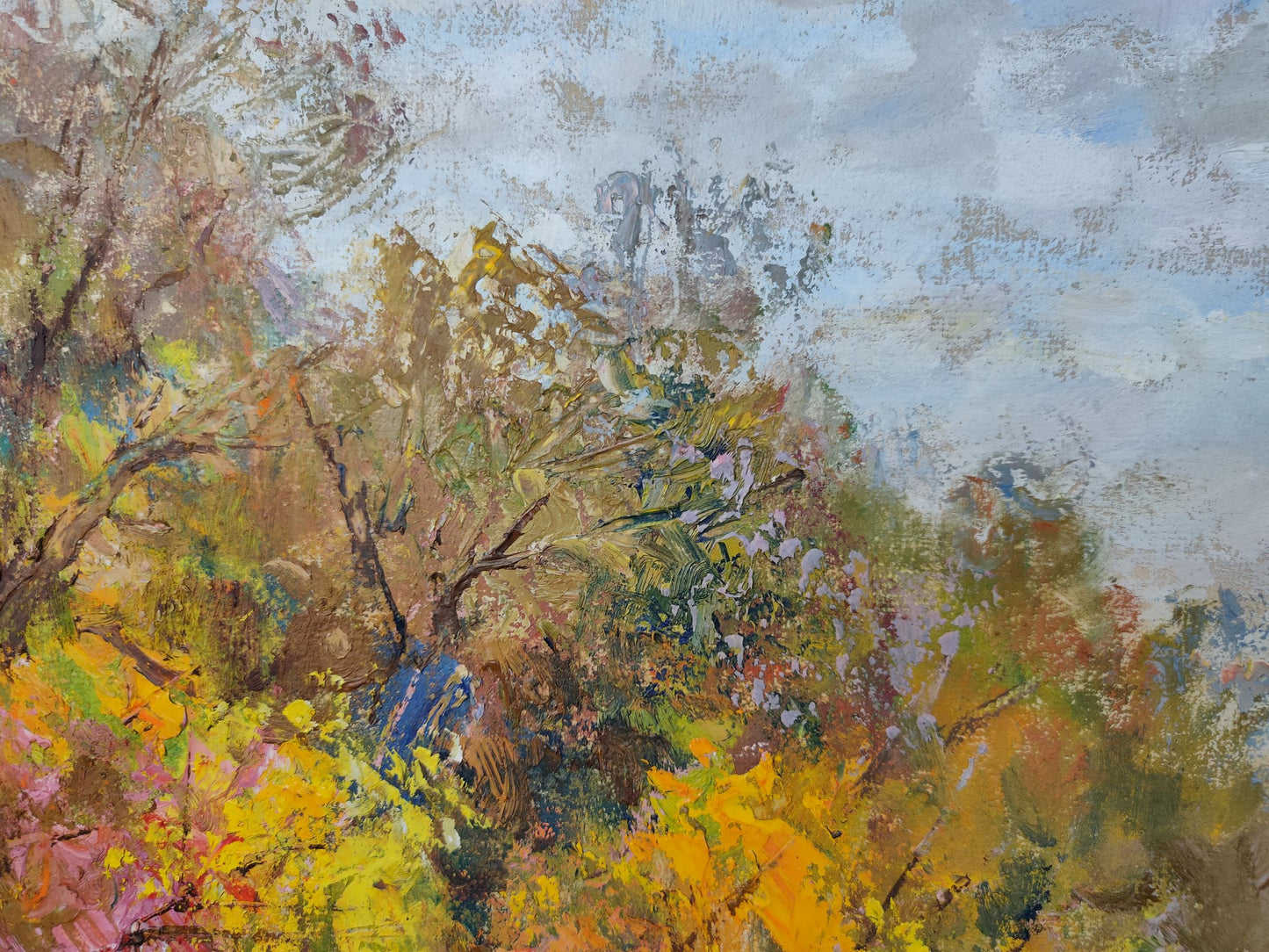 Oil Painting Autumn Nature Landscape 