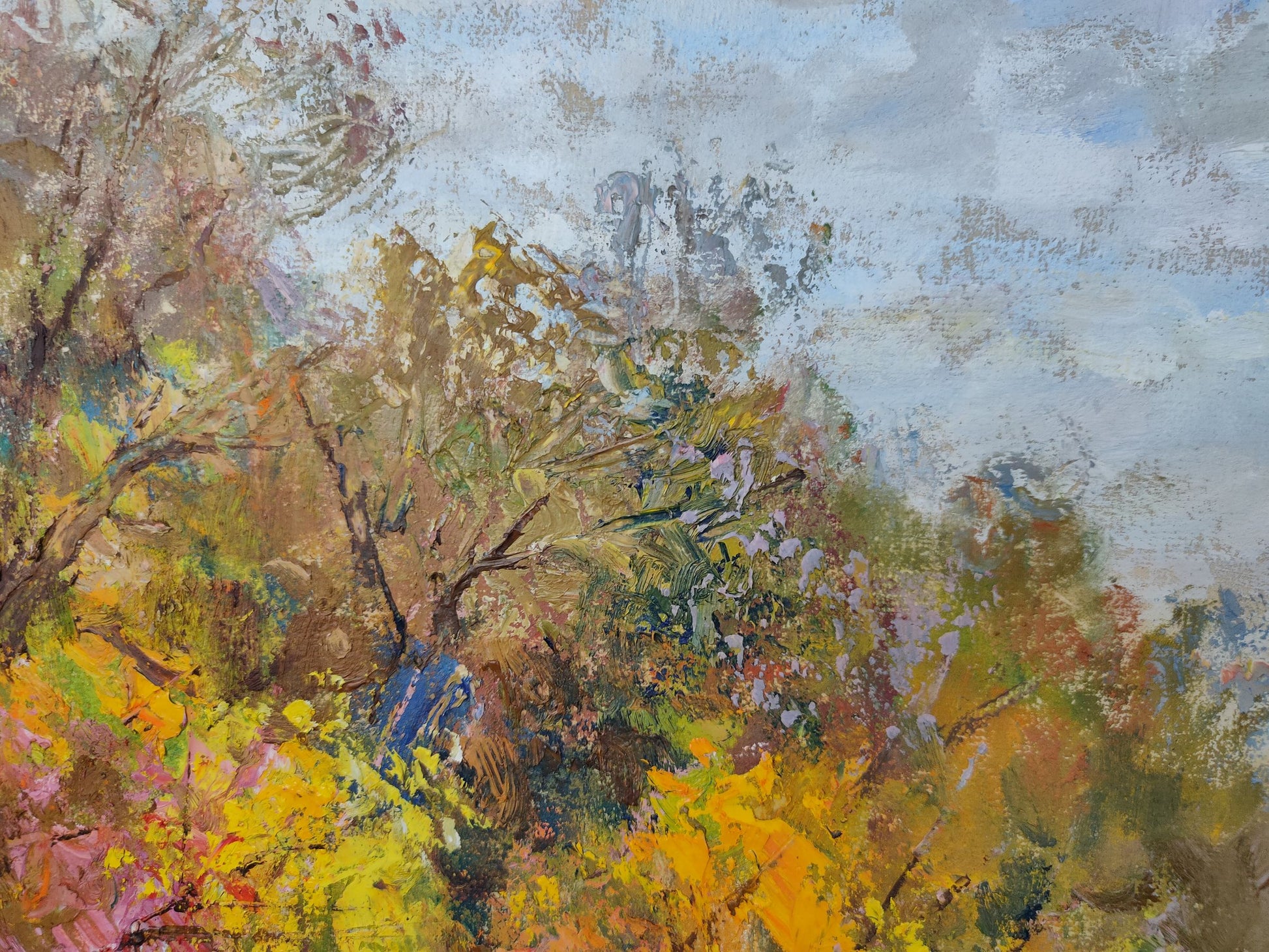 Oil Painting Autumn Nature Landscape 