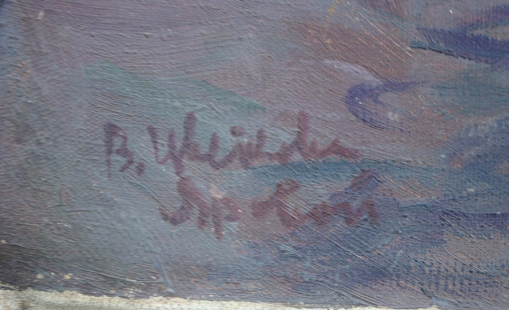 Signature b on back of oil painting Lenin with Komsomol members by Tsvetkova Valentina Petrovna Yarovoy S K