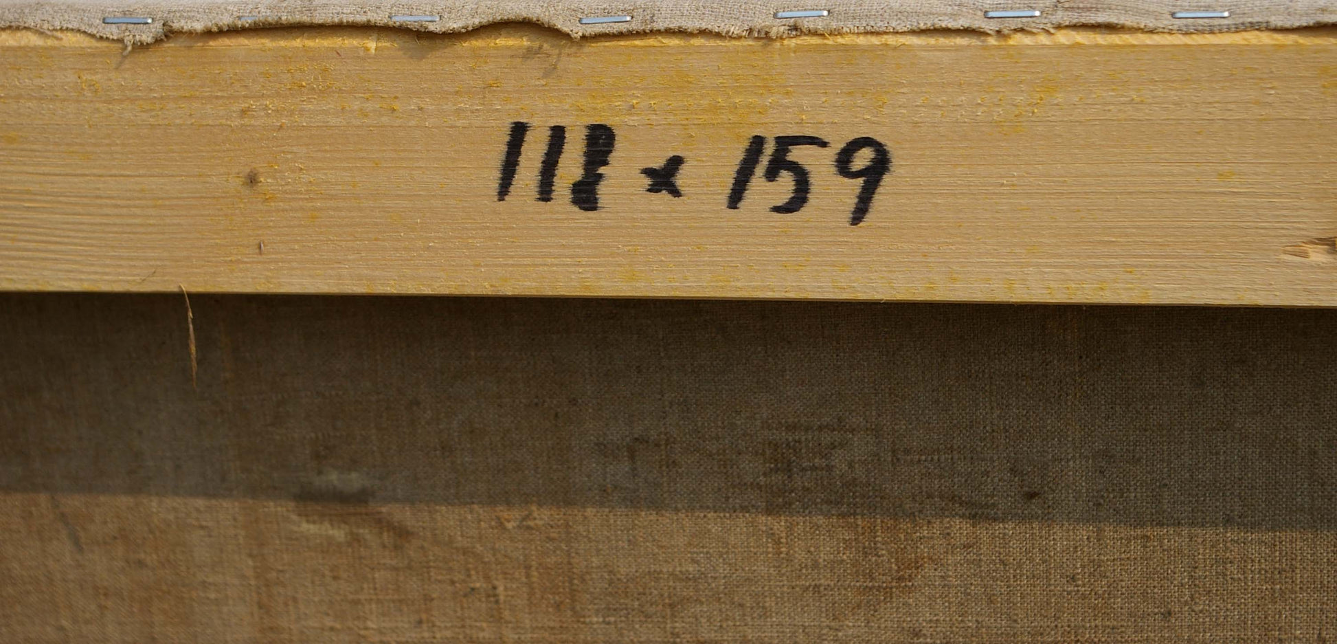 Back of Oil painting Lenin with people Yablonsky P with 118 x 159 stretcher bar