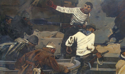 Oil painting by Grachev Anatoly Nikolaevich: sailor on ships deck