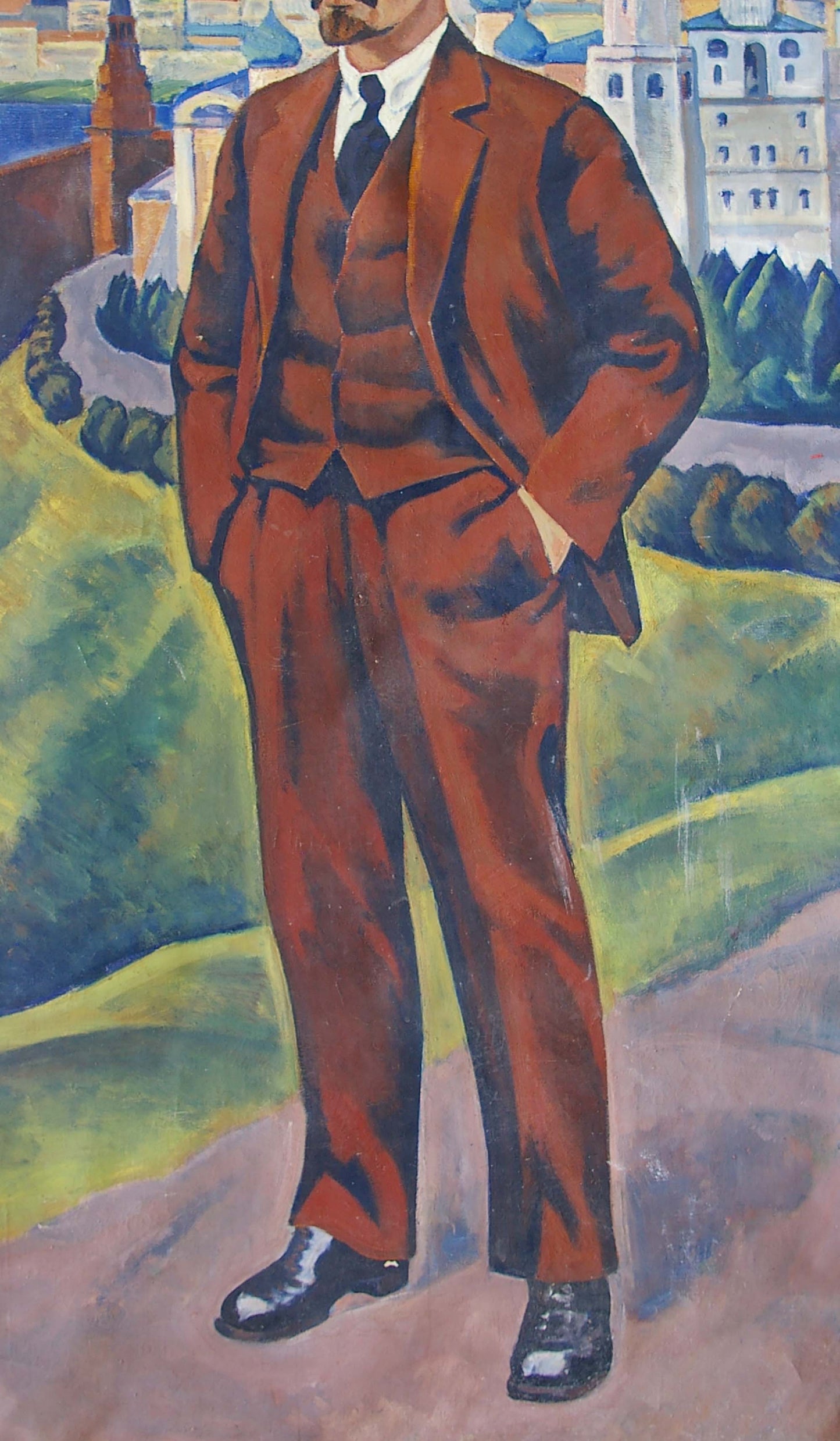 Oil painting portrait of Lenin by Vyacheslav Vasilievich Tokarev