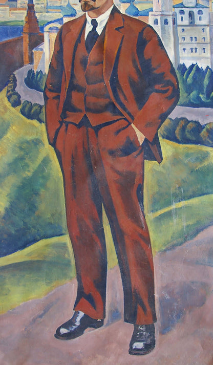 Oil painting portrait of Lenin by Vyacheslav Vasilievich Tokarev