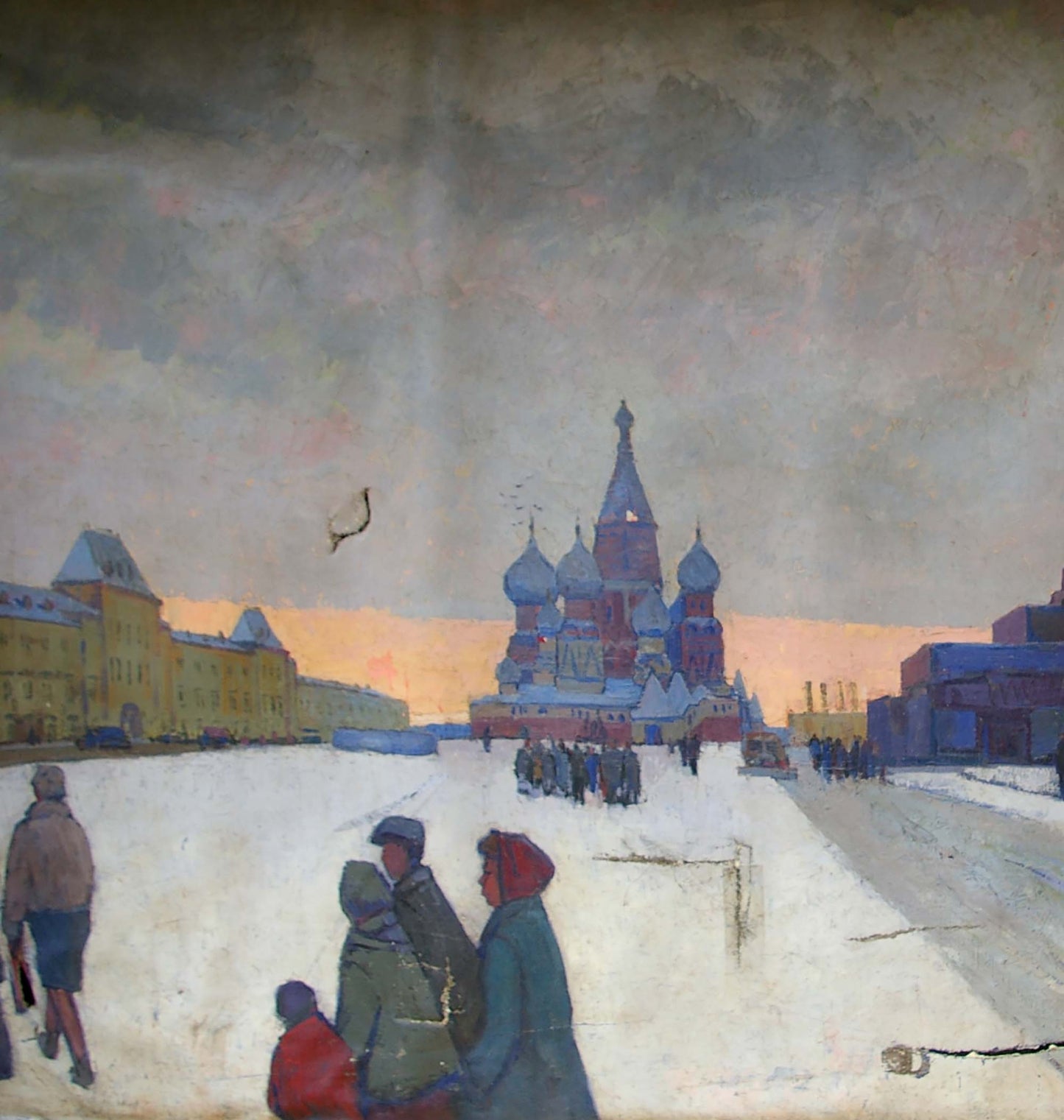 Oil painting of Saint Basils Cathedral in Red Square by Dubrovin Dmitriy Nikolayevich