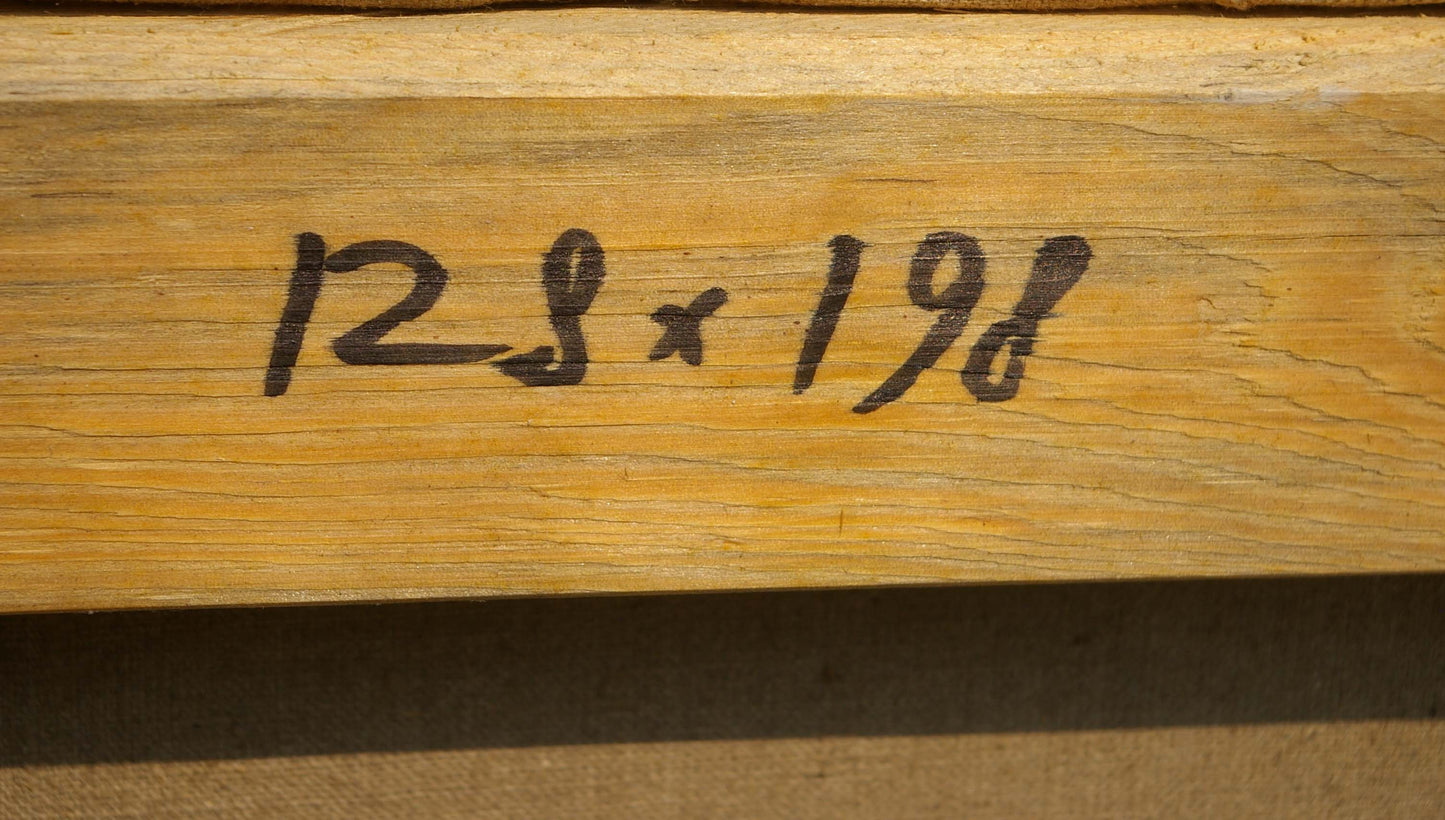 Back of Oil painting Fight Parhet Petr Panteleimonovich with 12.8 x 198 measurements on wood plank