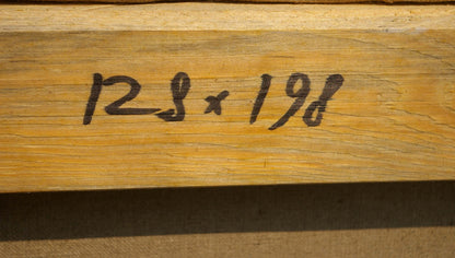 Back of Oil painting Fight Parhet Petr Panteleimonovich with 12.8 x 198 measurements on wood plank
