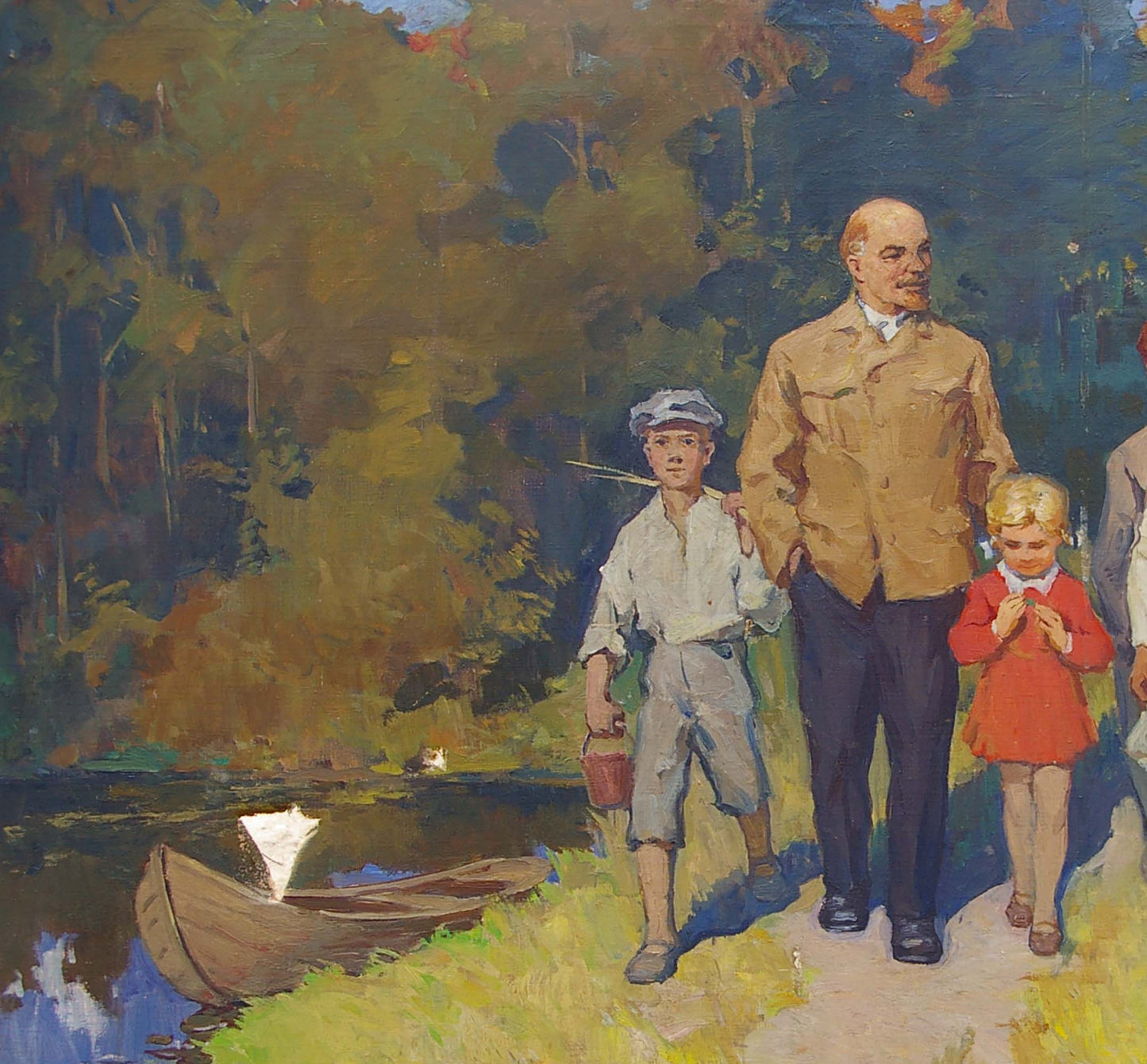 Oil painting of Lenin with children by Pavlyuk Georgy Nikolaevich