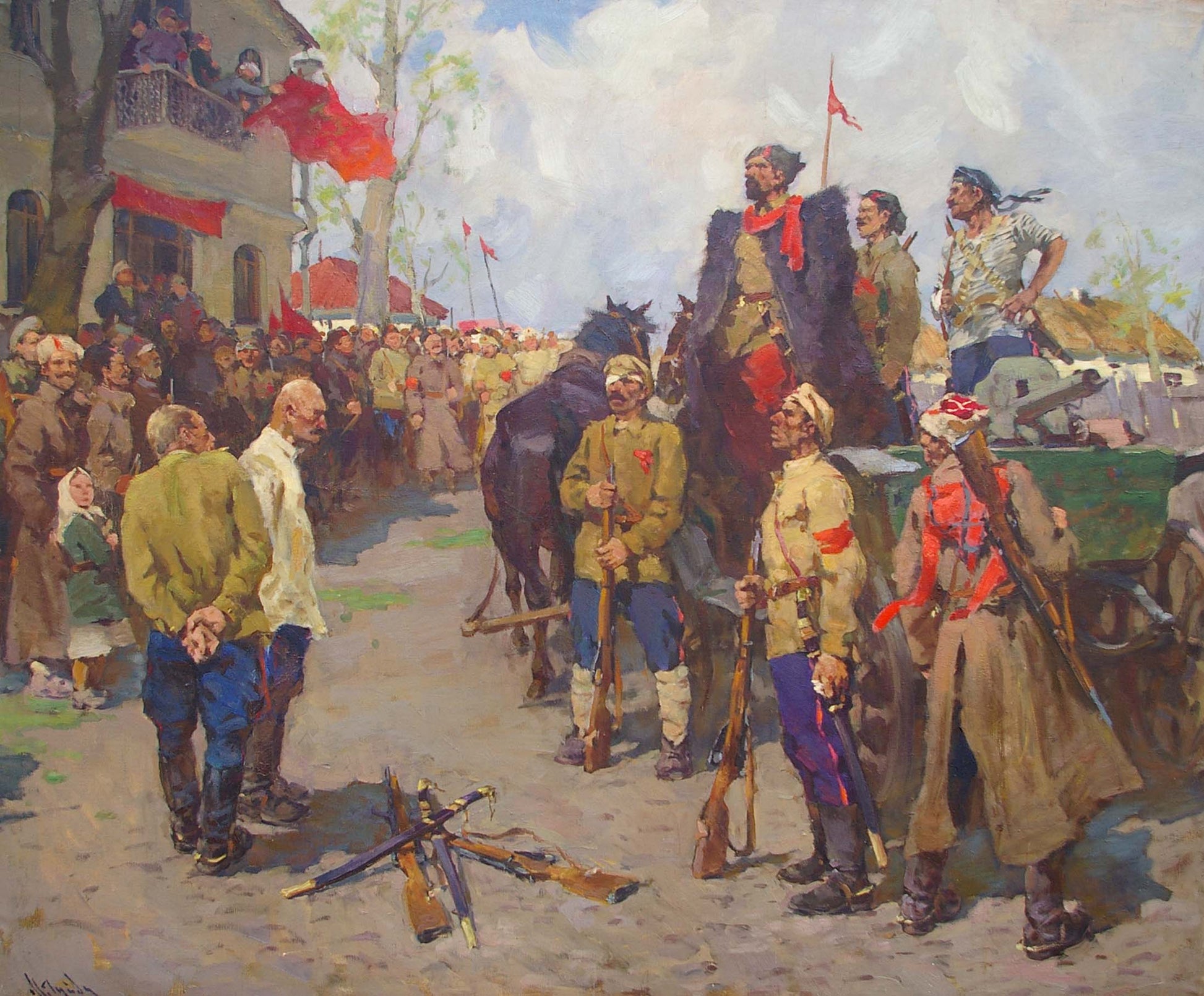 Oil painting War for Independence by Guida Mikhail Evgenievich