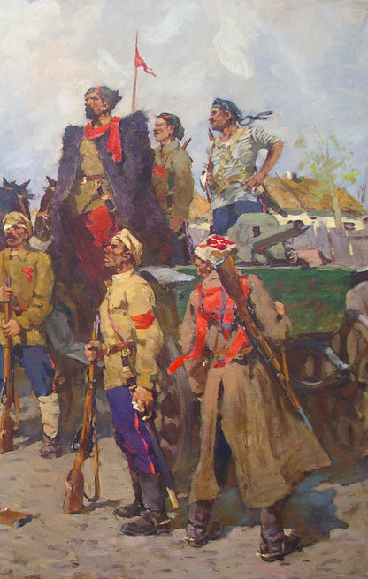 Oil painting War for Independence by Guida Mikhail Evgenievich