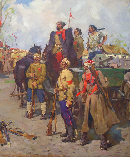 Oil painting War for Independence by Guida Mikhail Evgenievich