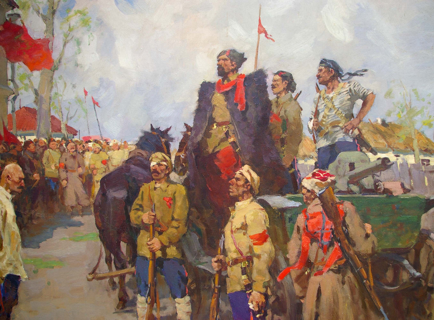 Oil painting War for Independence by Guida Mikhail Evgenievich mural