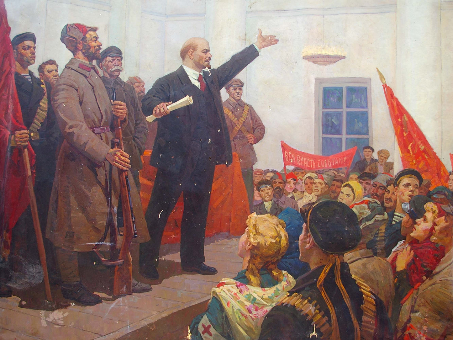 Oil painting of Lenin speech by Samoylenko Zoya Alexandrovna