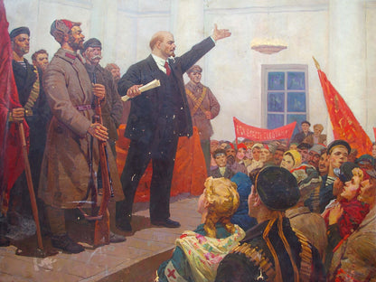 Oil painting of Lenin speech by Samoylenko Zoya Alexandrovna