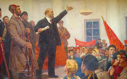 Oil painting of Lenin speech by Samoylenko Zoya Alexandrovna
