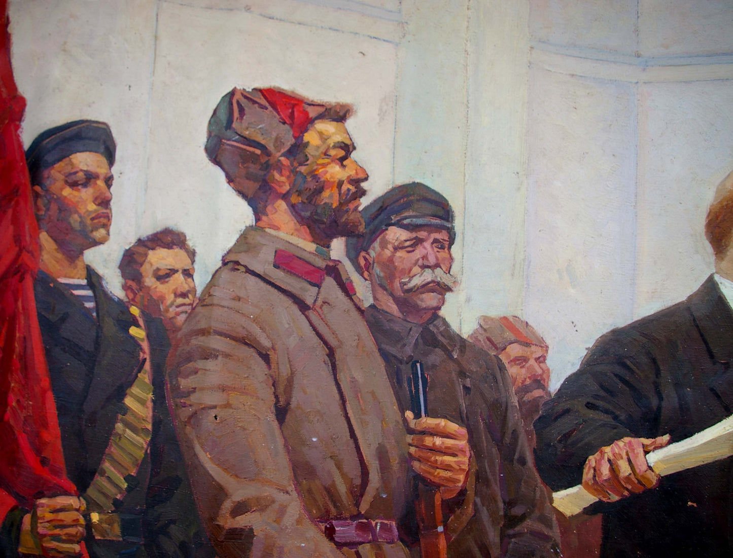 Oil painting of Lenins speech by Samoylenko Zoya Alexandrovna