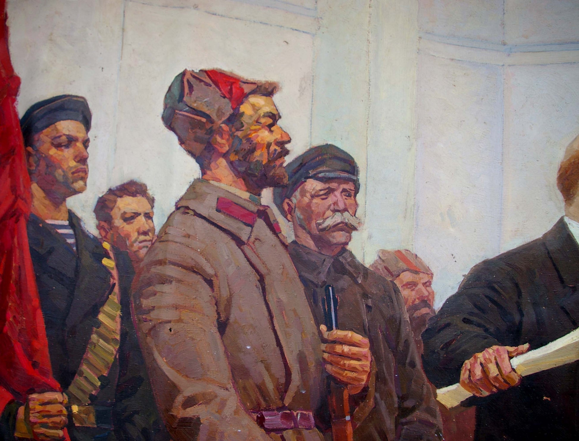 Oil painting of Lenins speech by Samoylenko Zoya Alexandrovna