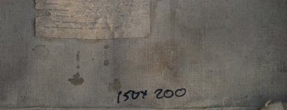 Back of oil painting Lenin’s speech by Samoylenko Zoya Alexandrovna with 1507 200 label