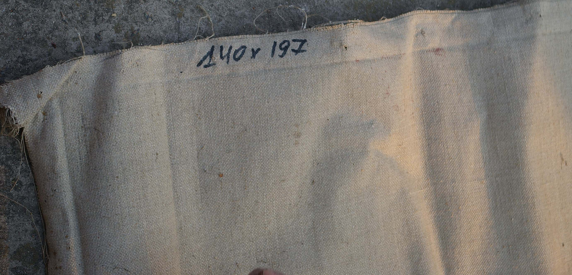 Back of oil painting Lenin with Komsomol canvas label 140r 197