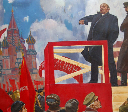 Oil painting of Lenin speech by Sinepolsky Igor Ivanovich