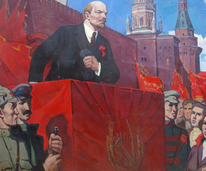 Oil painting of Lenin speech by Rusin Arkady Viktorovich
