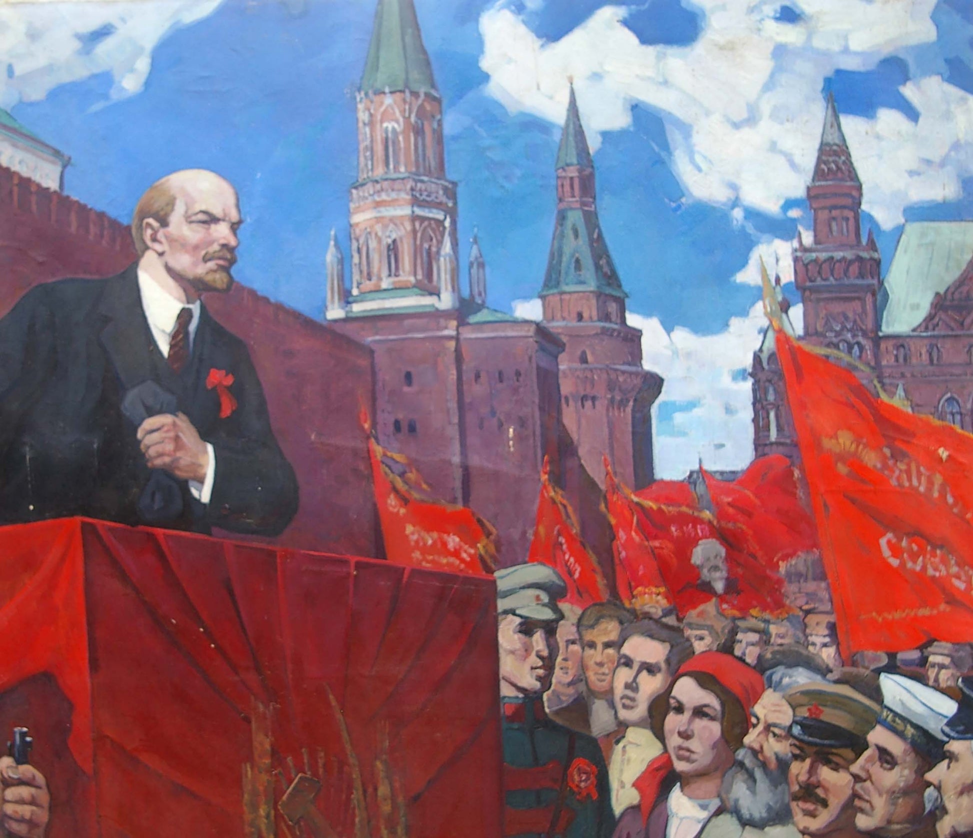 Rusin Arkady Viktorovich's Oil Painting: Lenin's Speech