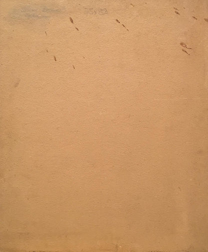 Tan canvas texture in Brauer Oskar mom with children oil portrait