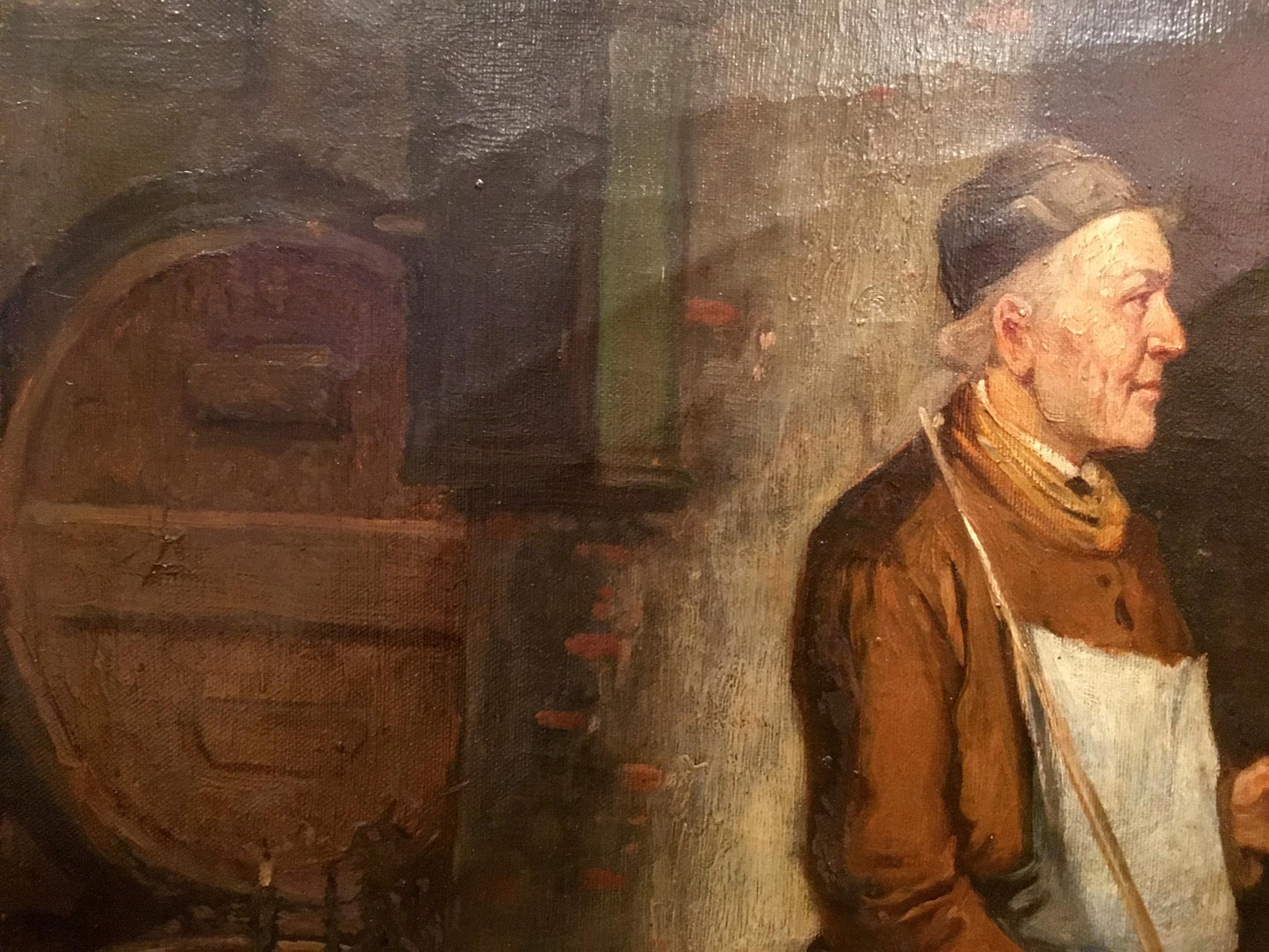 Oil painting of Joseph-Sebastien Constantin elderly man portrait
