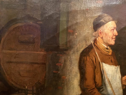 Oil painting of Joseph-Sebastien Constantin elderly man portrait