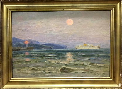 Oil painting Evening in Y. Strelov Arkady Efimovich