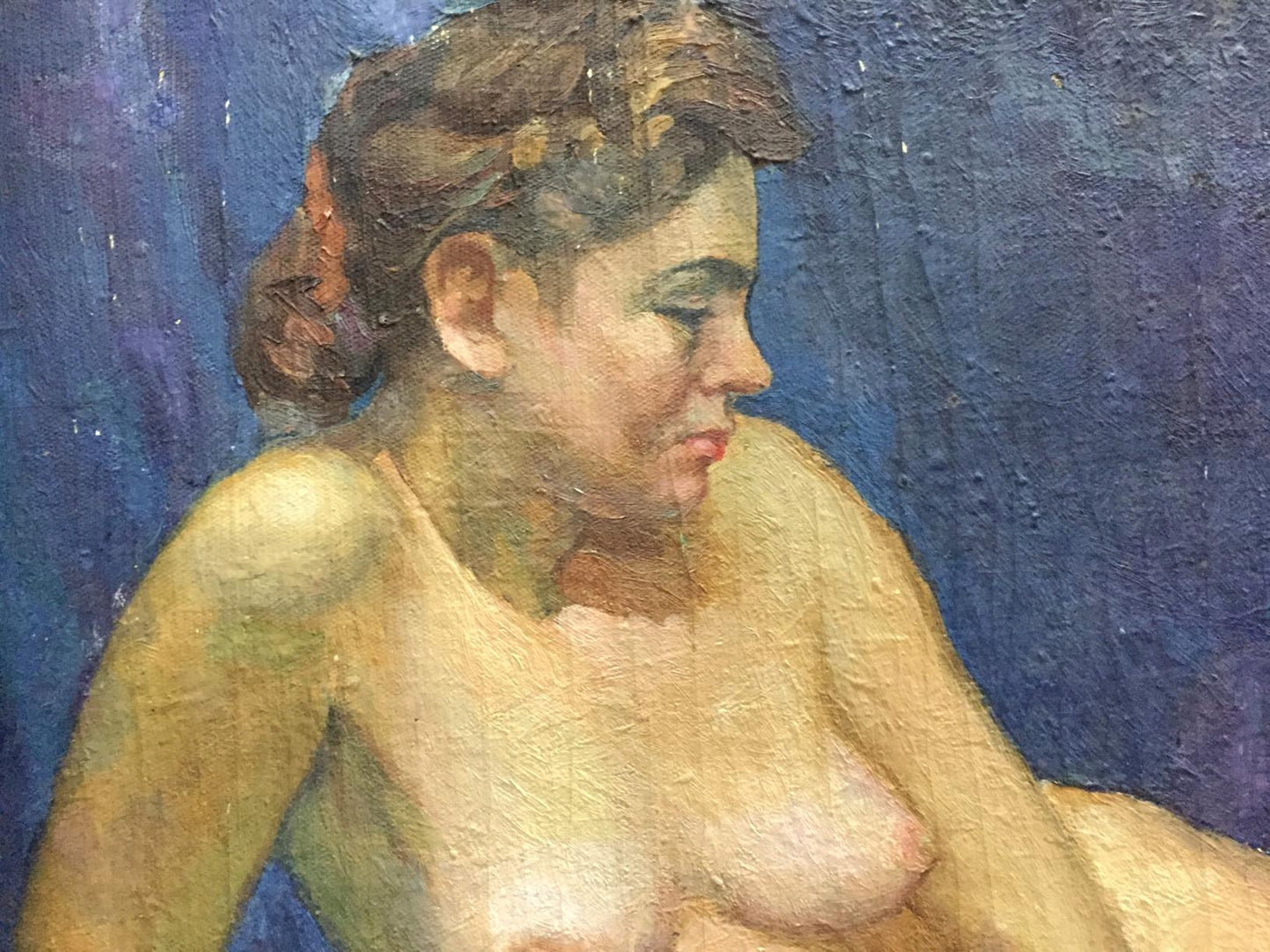 Oil painting Portrait of a female figure