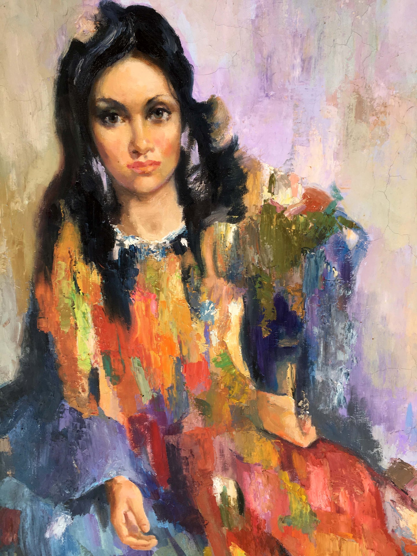 Oil painting Gypsy by Serdyuk Boris Petrovich vibrant woman in ornate dress