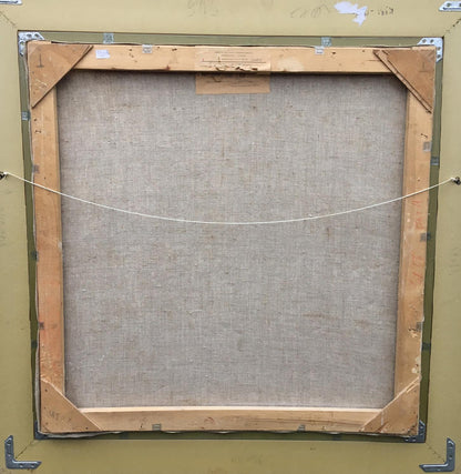 Back of Tamara Aleksandrovna Khitrova oil painting canvas with wooden frame
