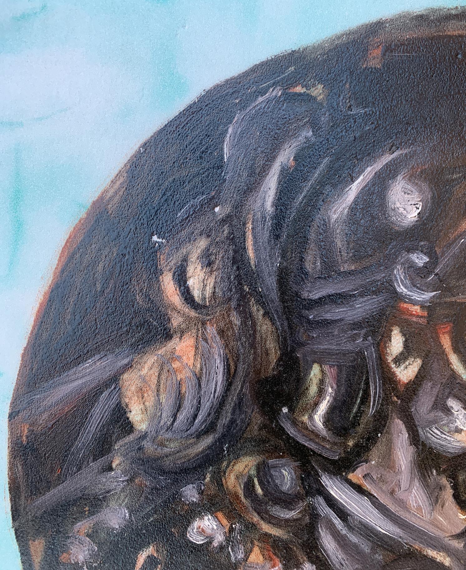 Oil painting Until the last breath by Alexander Arkadievich Litvinov, textured abstract swirls