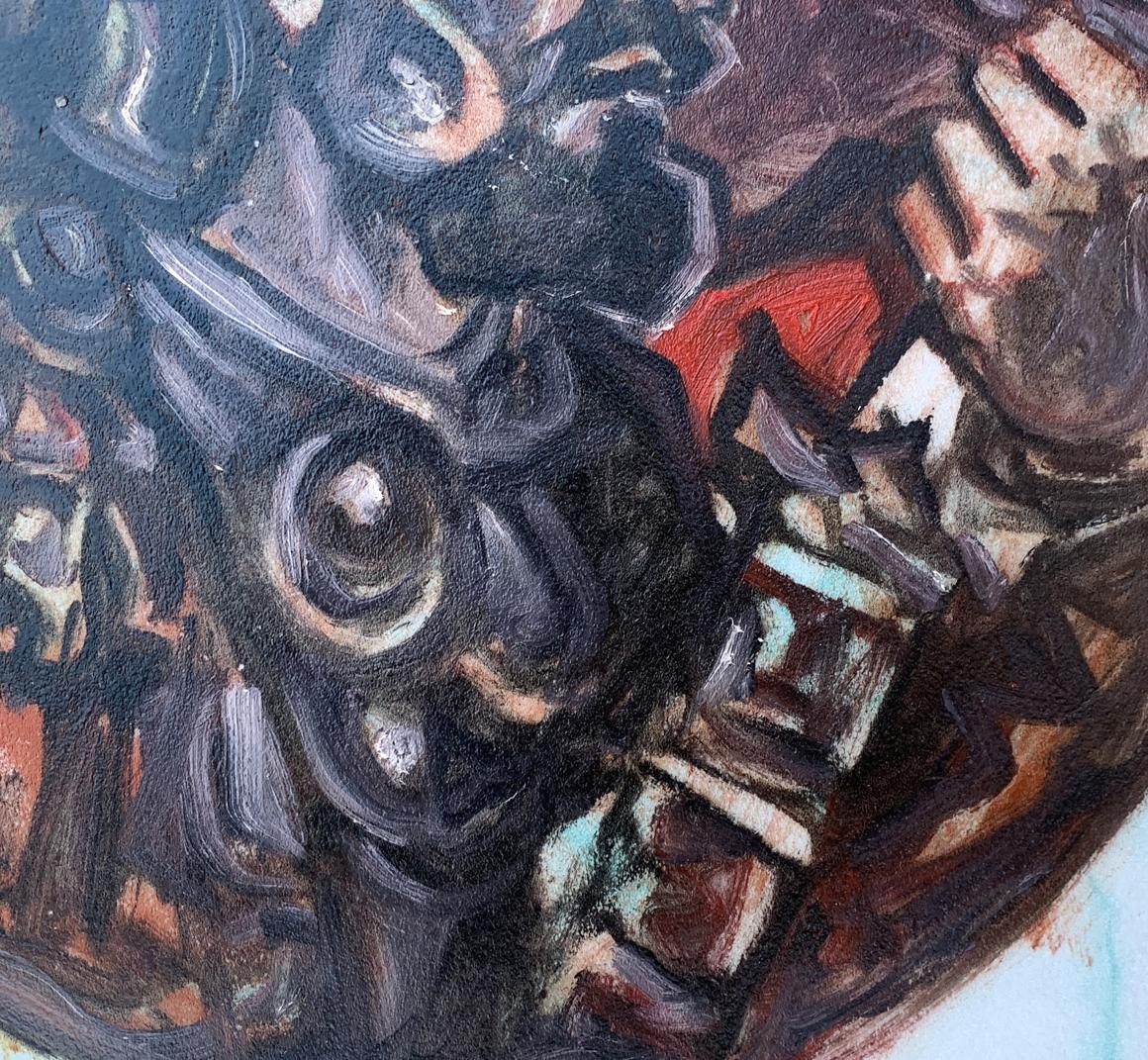Oil painting Until the last breath by Alexander Arkadievich Litvinov, abstract expressionist swirls