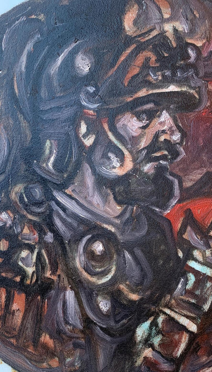 Textured oil painting Until the last breath by Alexander Arkadievich Litvinov