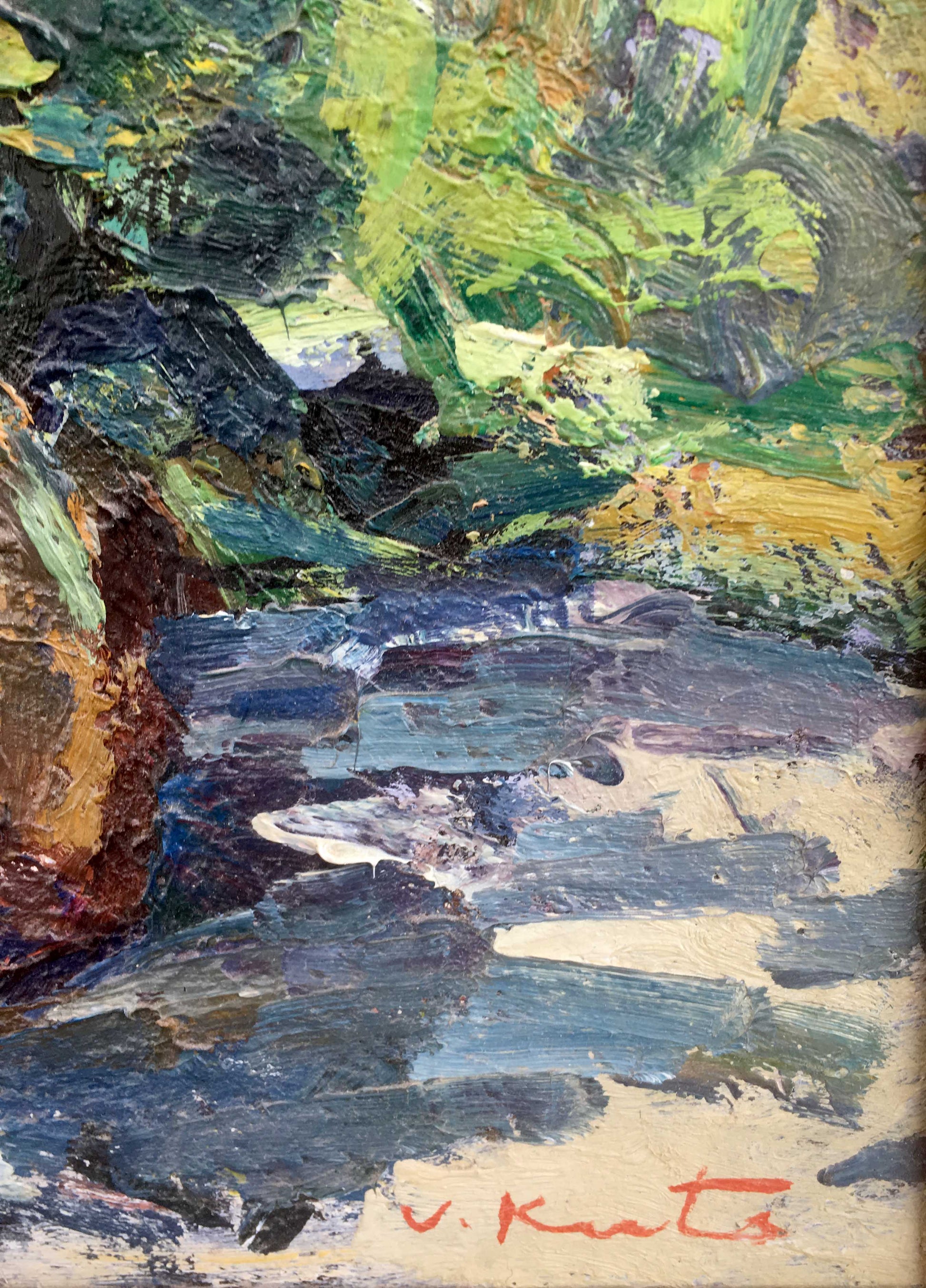 V. on back of Still life of roses oil painting product