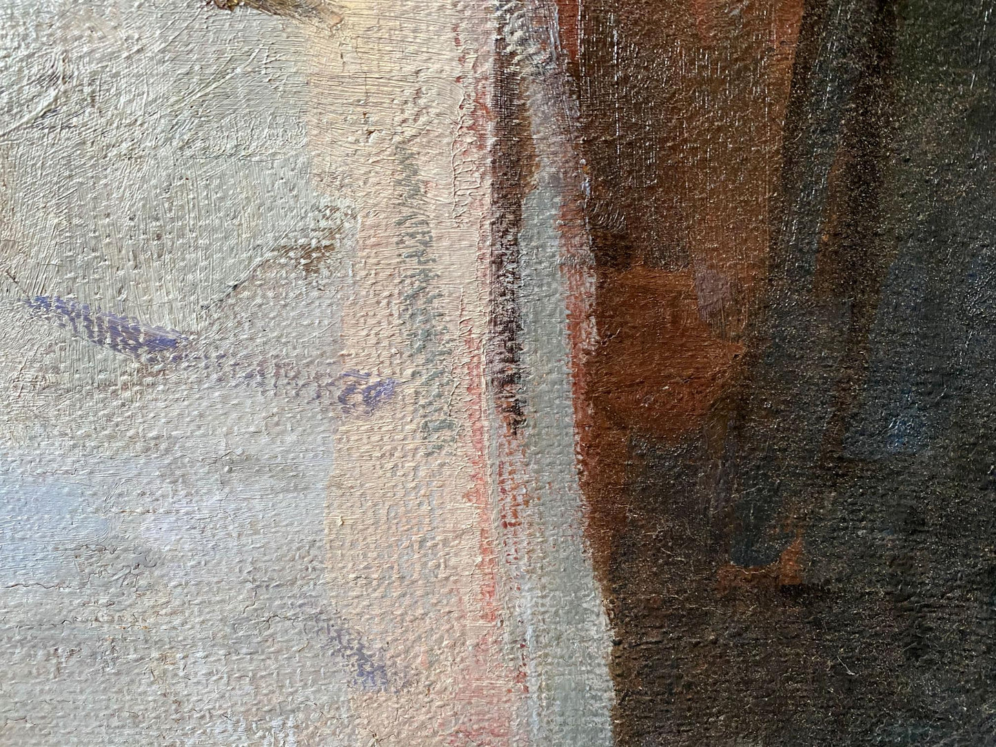 Social realism oil painting Disobedient by Serbutovsky Andrey Andreevich on textured canvas